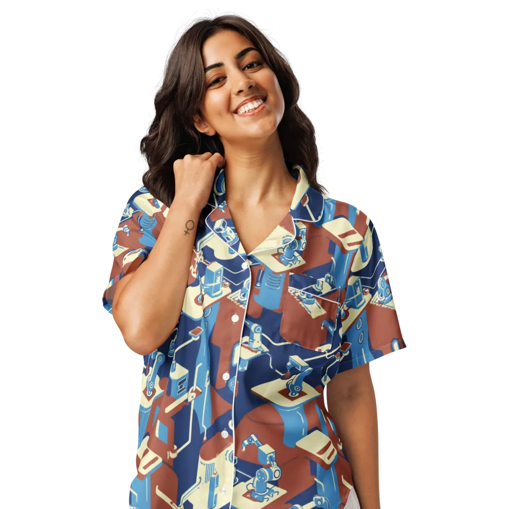 Automata Atelier on Women's Short Sleeve Pajama Top — Front