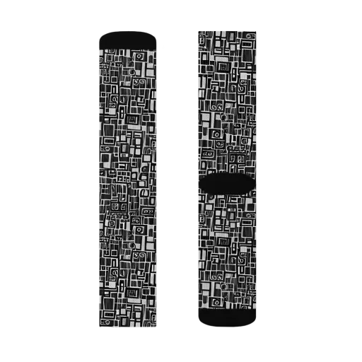 Monochrome Maze on a Socks