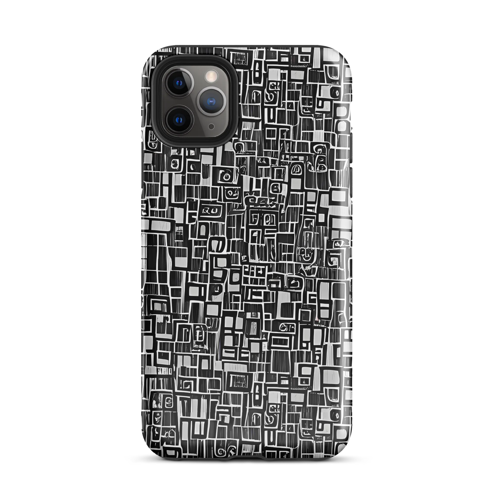 Monochrome Maze on Tough Case for iPhone® — Front
