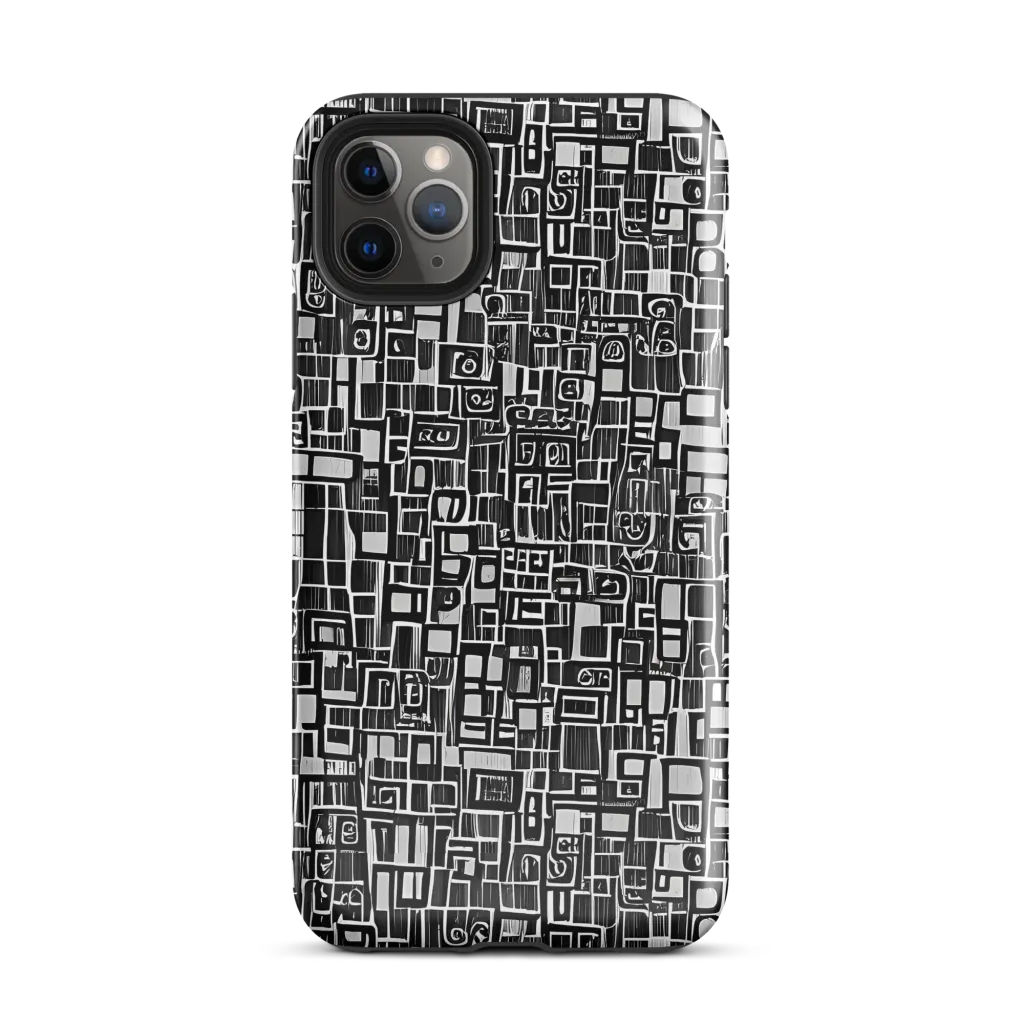 Monochrome Maze on Tough Case for iPhone® — Front