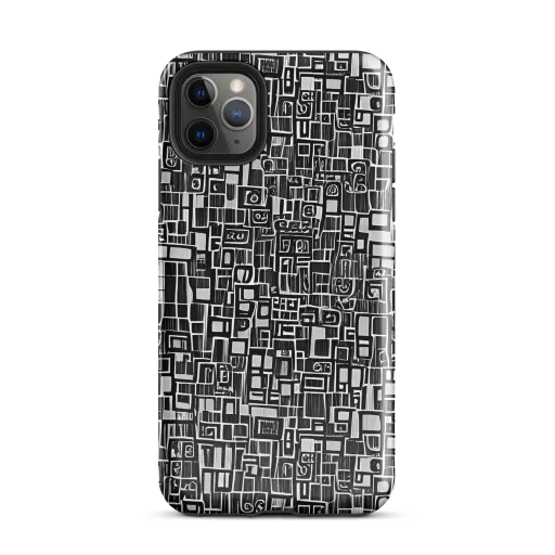 Monochrome Maze on a Tough Case for iPhone®