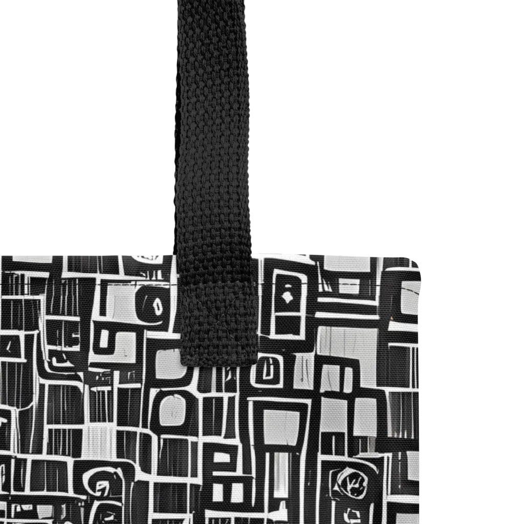 Monochrome Maze on Tote Bag — Product details
