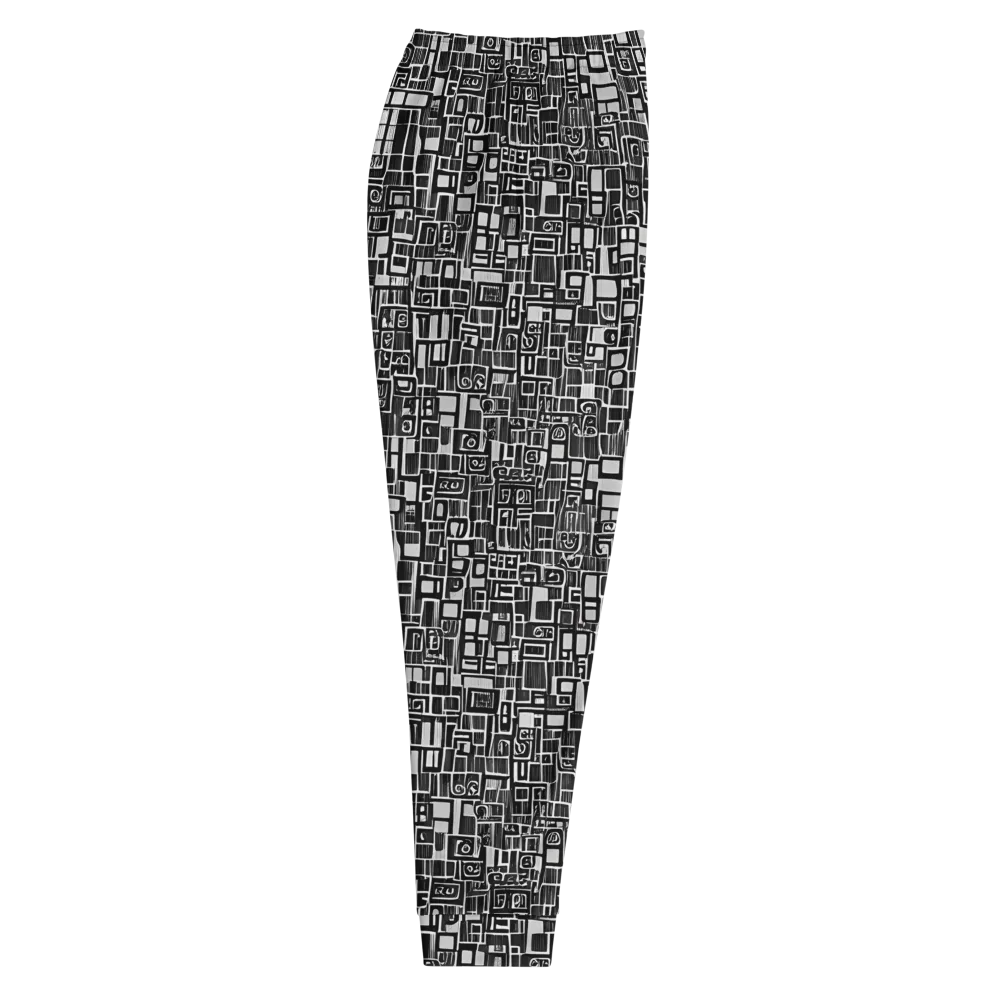 Monochrome Maze on Men's Joggers — Right