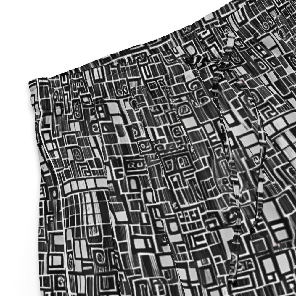 Monochrome Maze on Women's Pajama Shorts — Product details