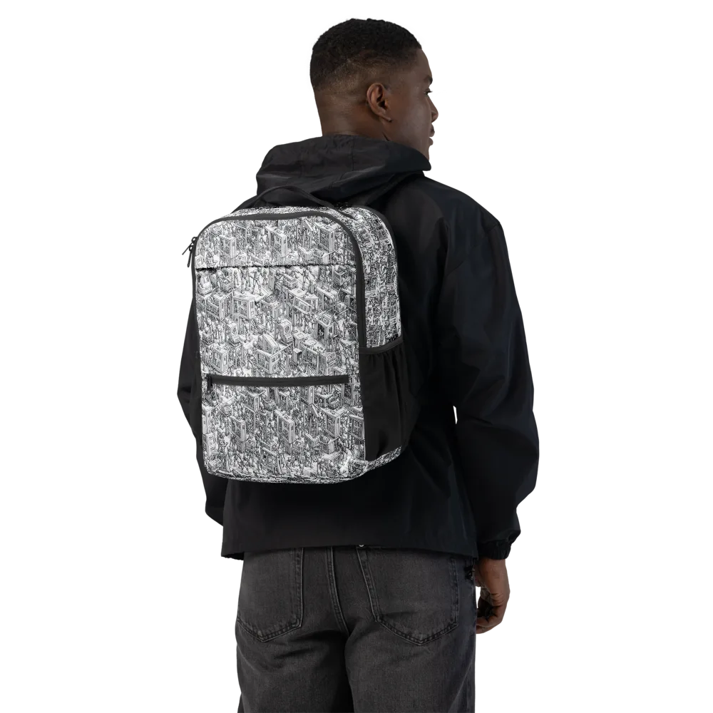 Machina Menagerie on Utility Backpack — Back