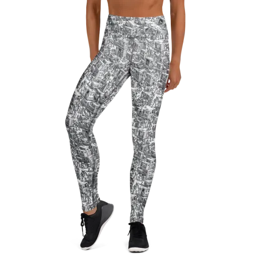 Machina Menagerie on a Yoga Leggings
