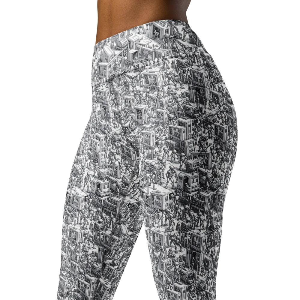 Machina Menagerie on Yoga Leggings — Left Front