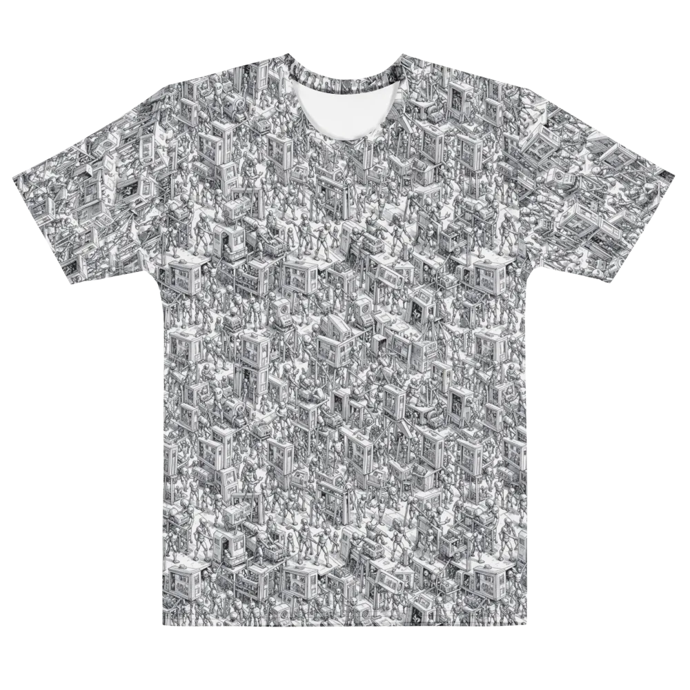 Machina Menagerie on Men's Cotton Crew Neck T-Shirt — Front