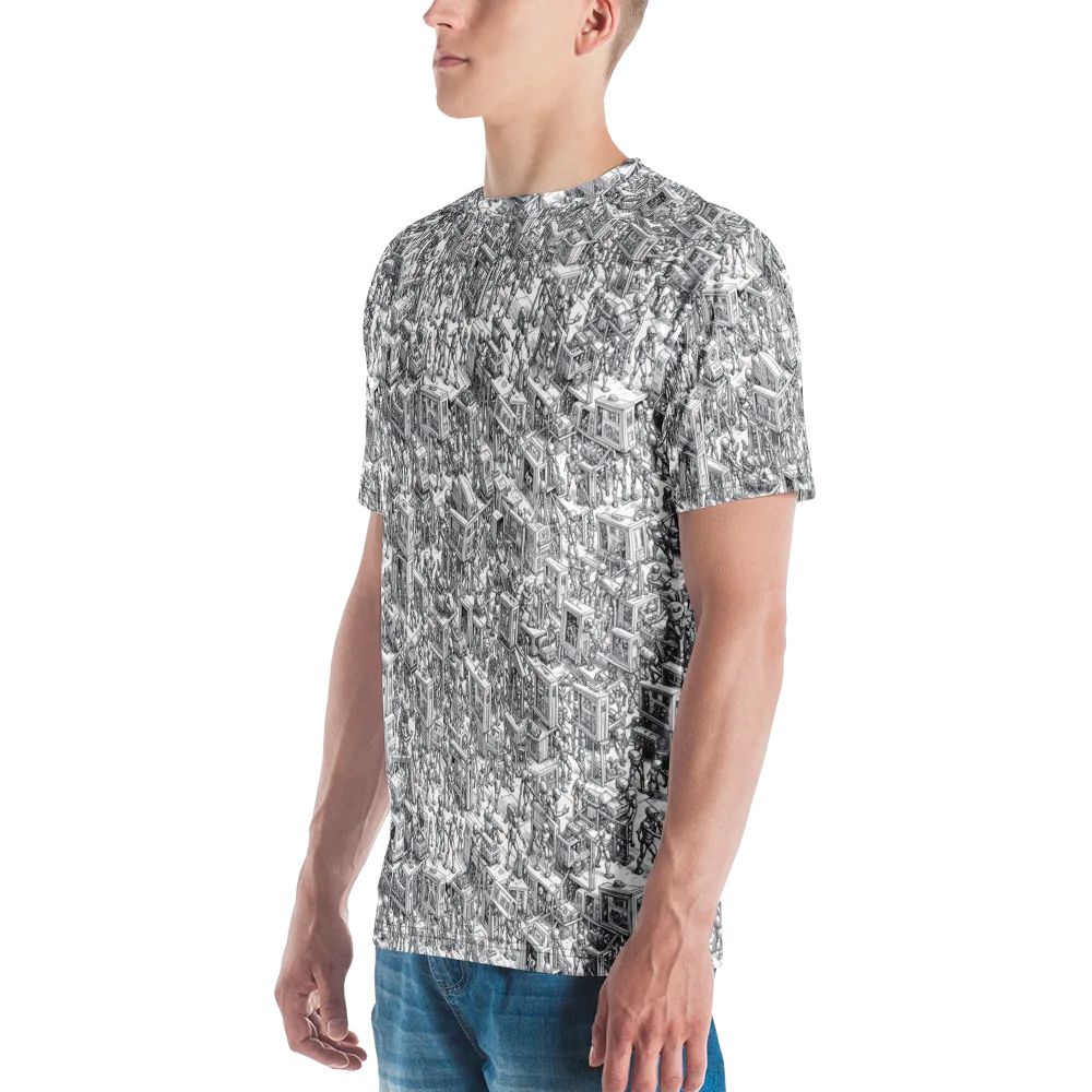 Machina Menagerie on Men's Crew Neck T-Shirt — Left