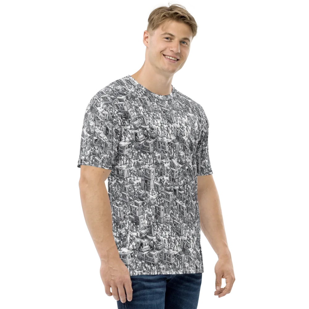 Machina Menagerie on Men's Crew Neck T-Shirt — Right