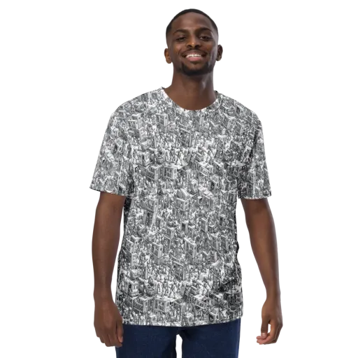 Machina Menagerie on a Men's Crew Neck T-Shirt