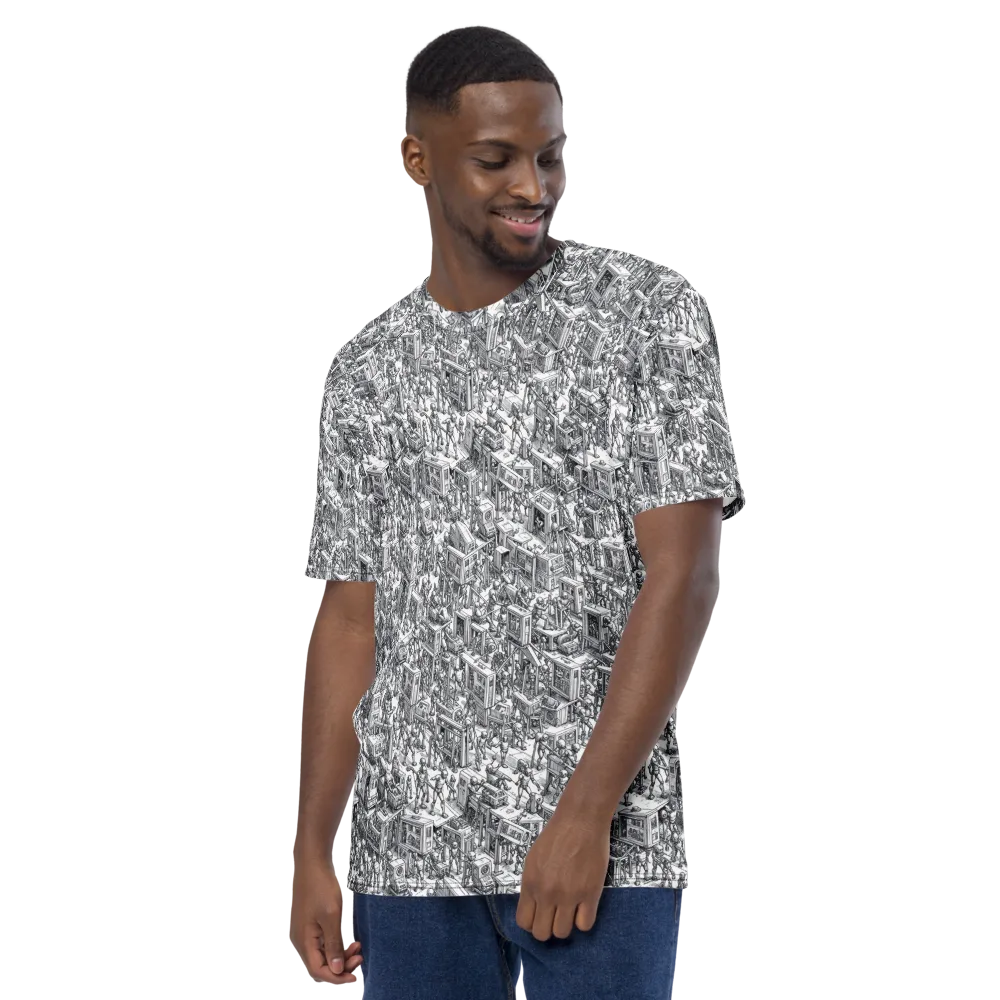 Machina Menagerie on Men's Crew Neck T-Shirt — Left