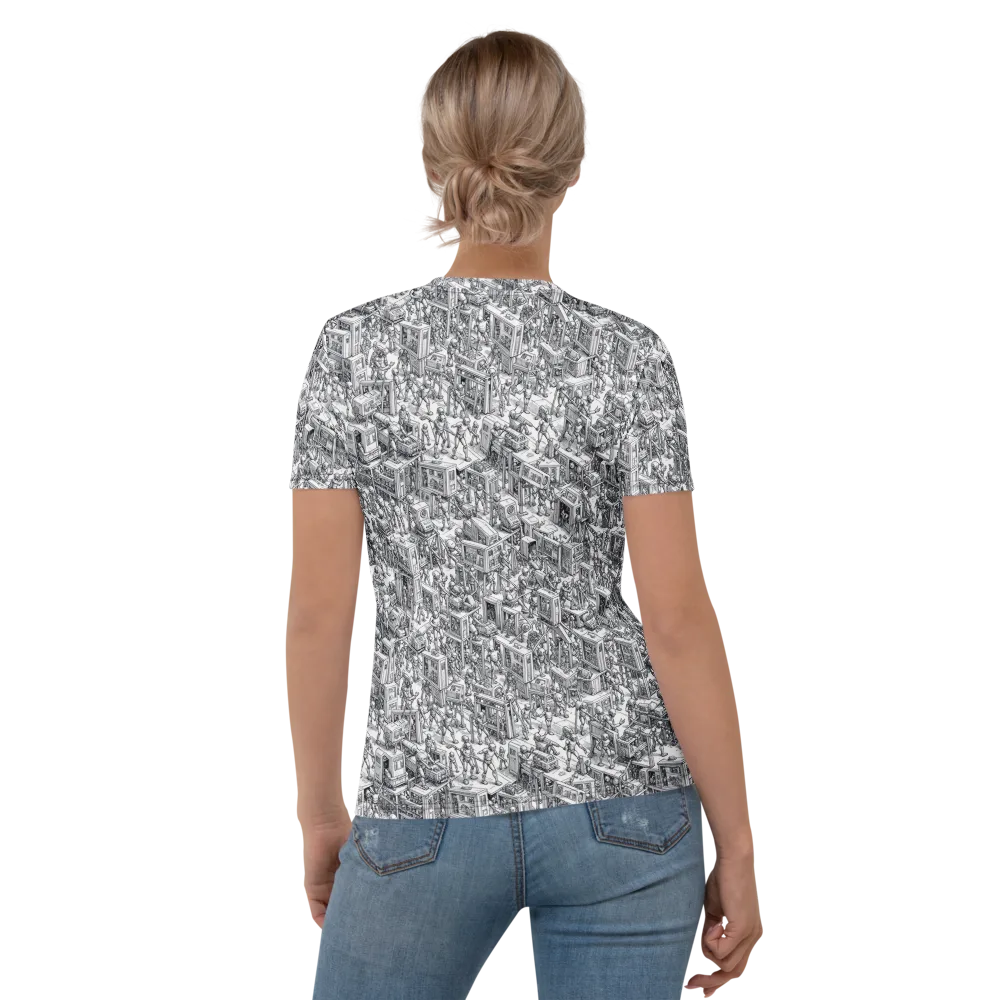 Machina Menagerie on Women's Crew Neck T-Shirt — Back