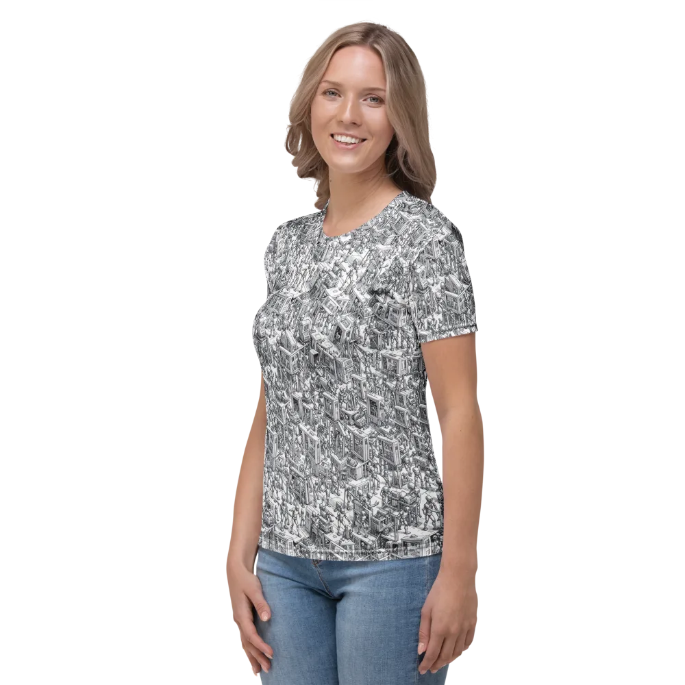 Machina Menagerie on Women's Crew Neck T-Shirt — Left