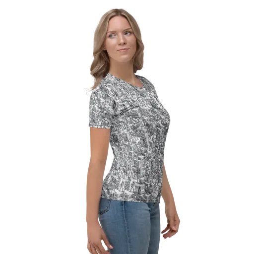 Machina Menagerie on a Women's Crew Neck T-Shirt