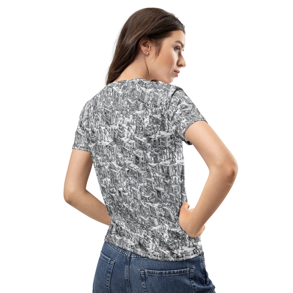 Machina Menagerie on Women's Crew Neck T-Shirt — Back