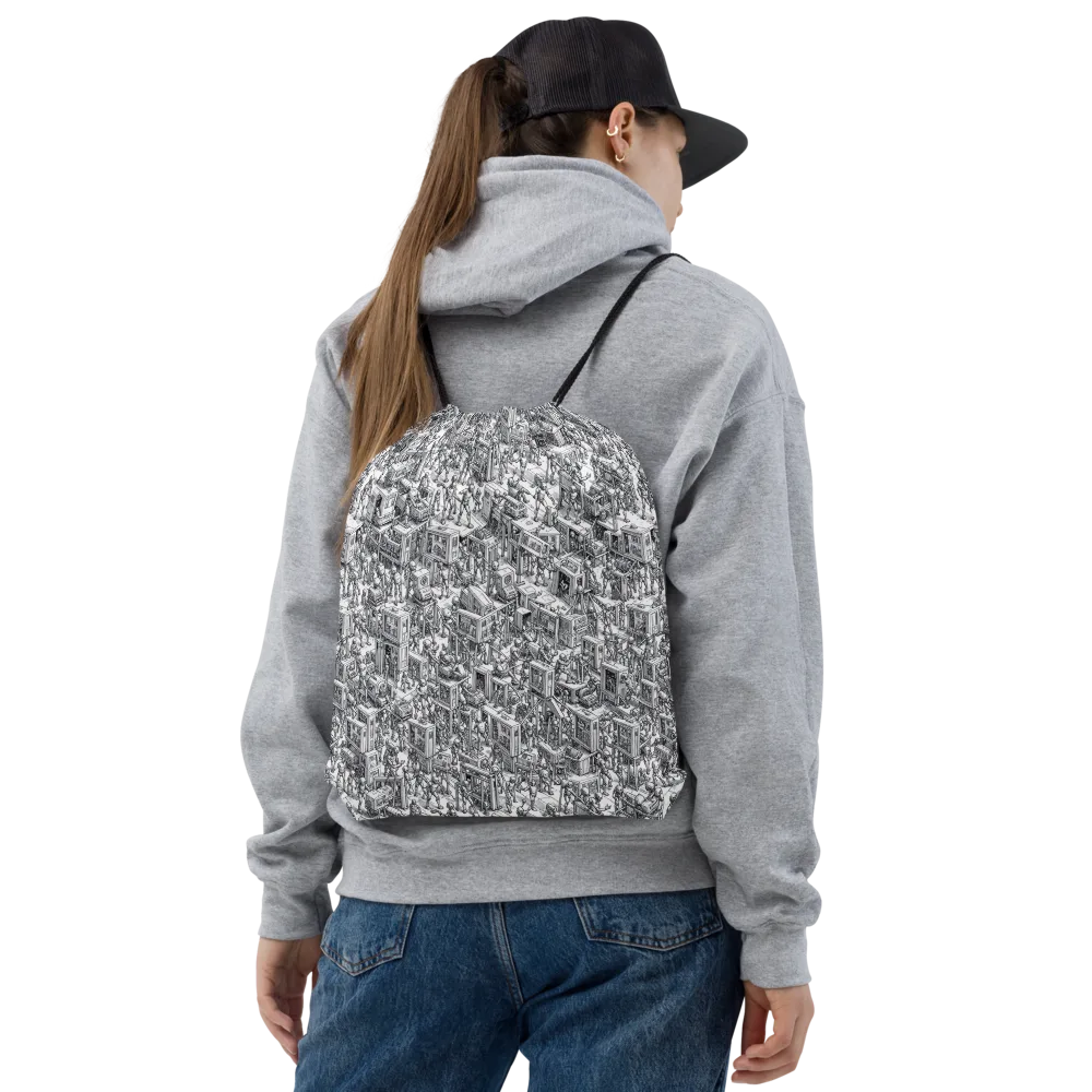 Machina Menagerie on Drawstring Bag — Front