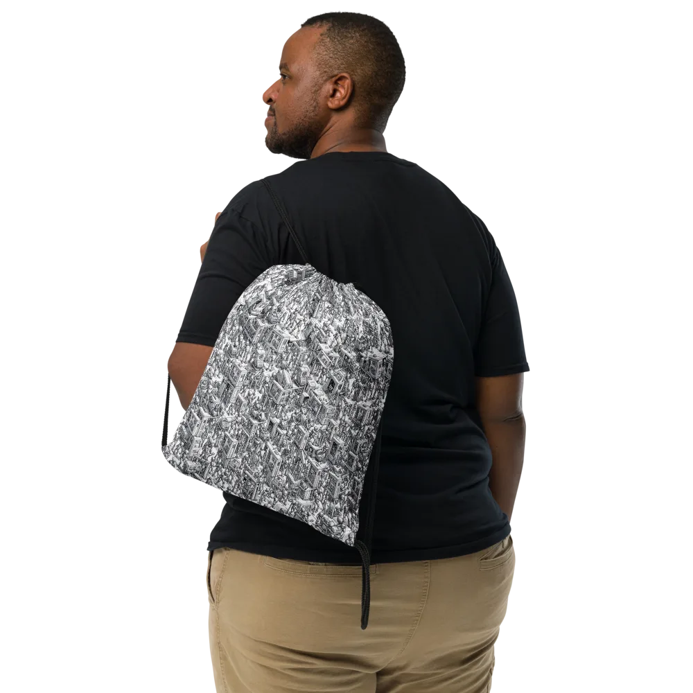 Machina Menagerie on Drawstring Bag — Front