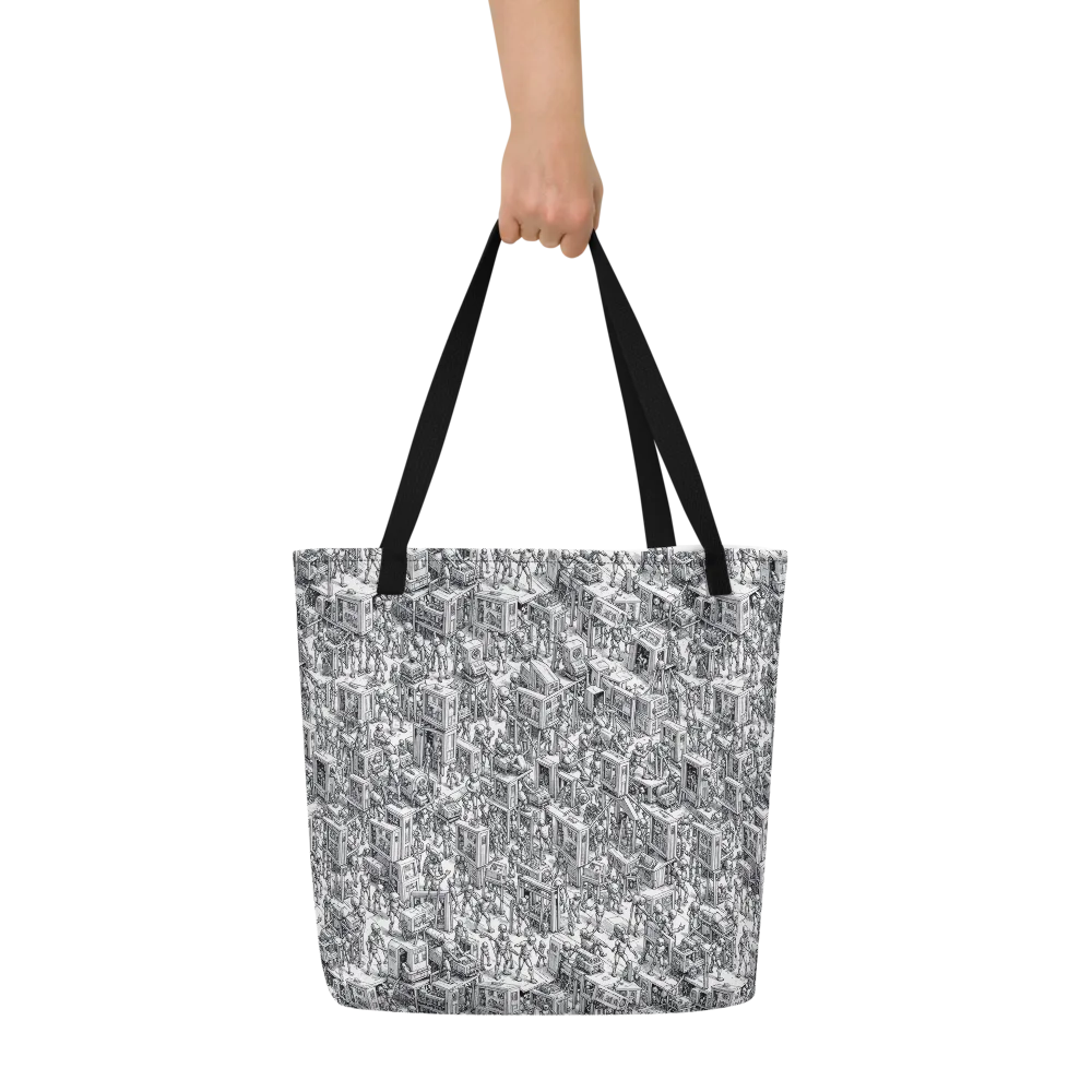 Machina Menagerie on Large Tote Bag W/ Pocket — Front