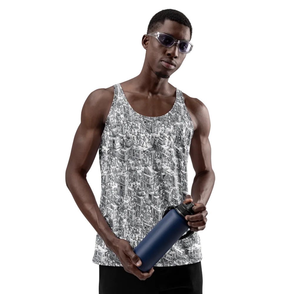 Machina Menagerie on Men's Tank Top — Front
