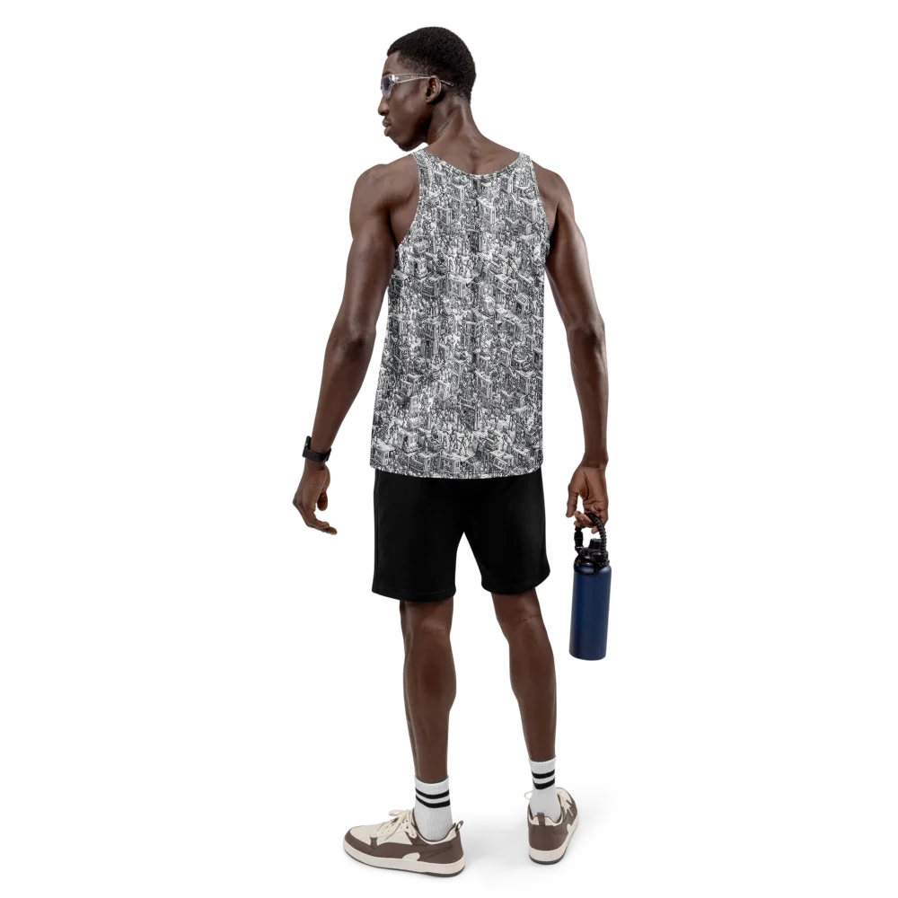 Machina Menagerie on Men's Tank Top — Back