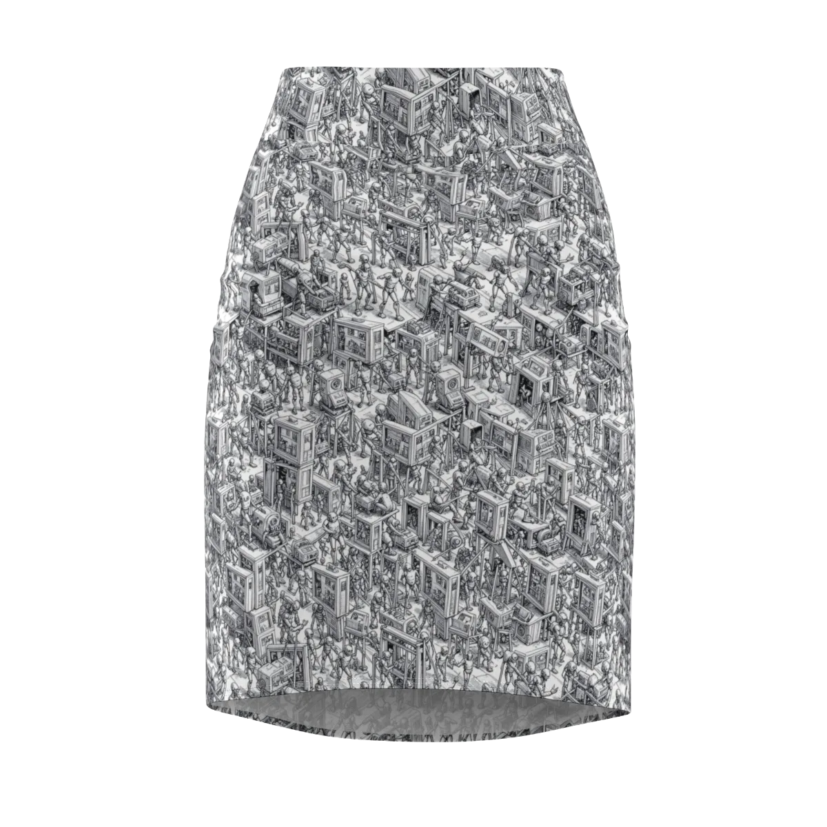 Machina Menagerie on Pencil Skirt — Front