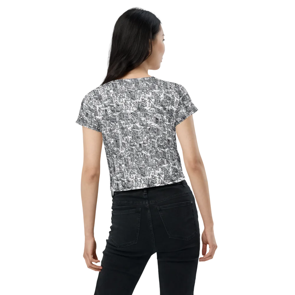 Machina Menagerie on Crop Tee — Back