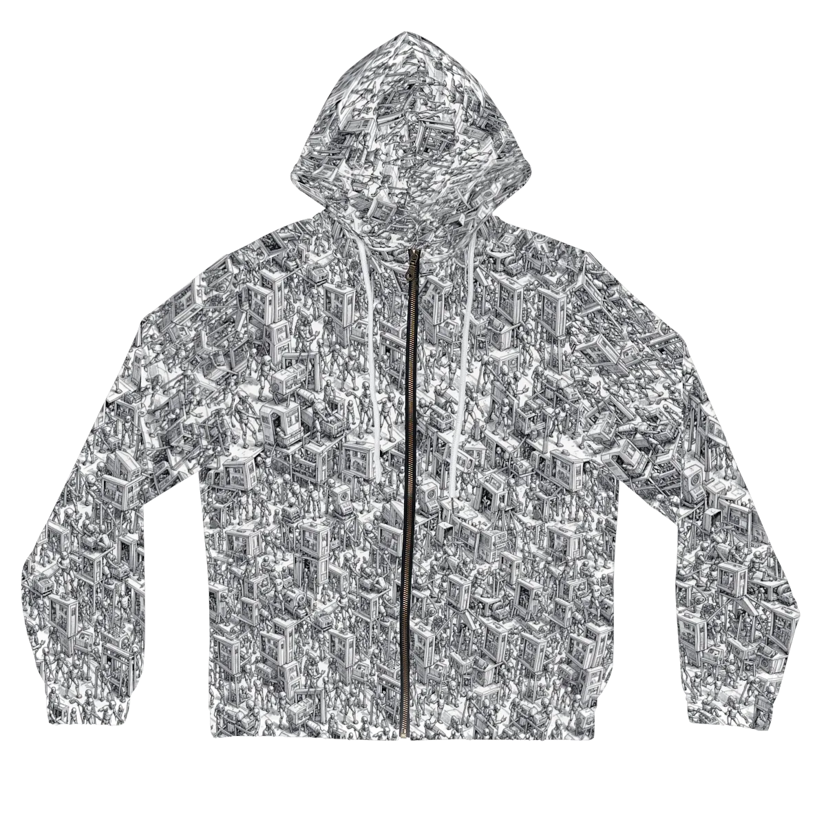 Machina Menagerie on Women's Full-Zip Hoodie — Front