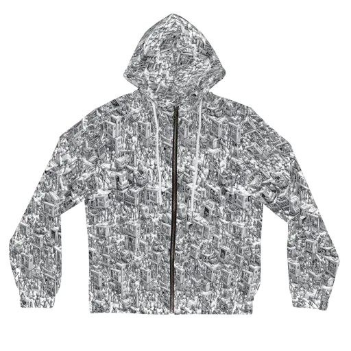 Machina Menagerie on a Women's Full-Zip Hoodie