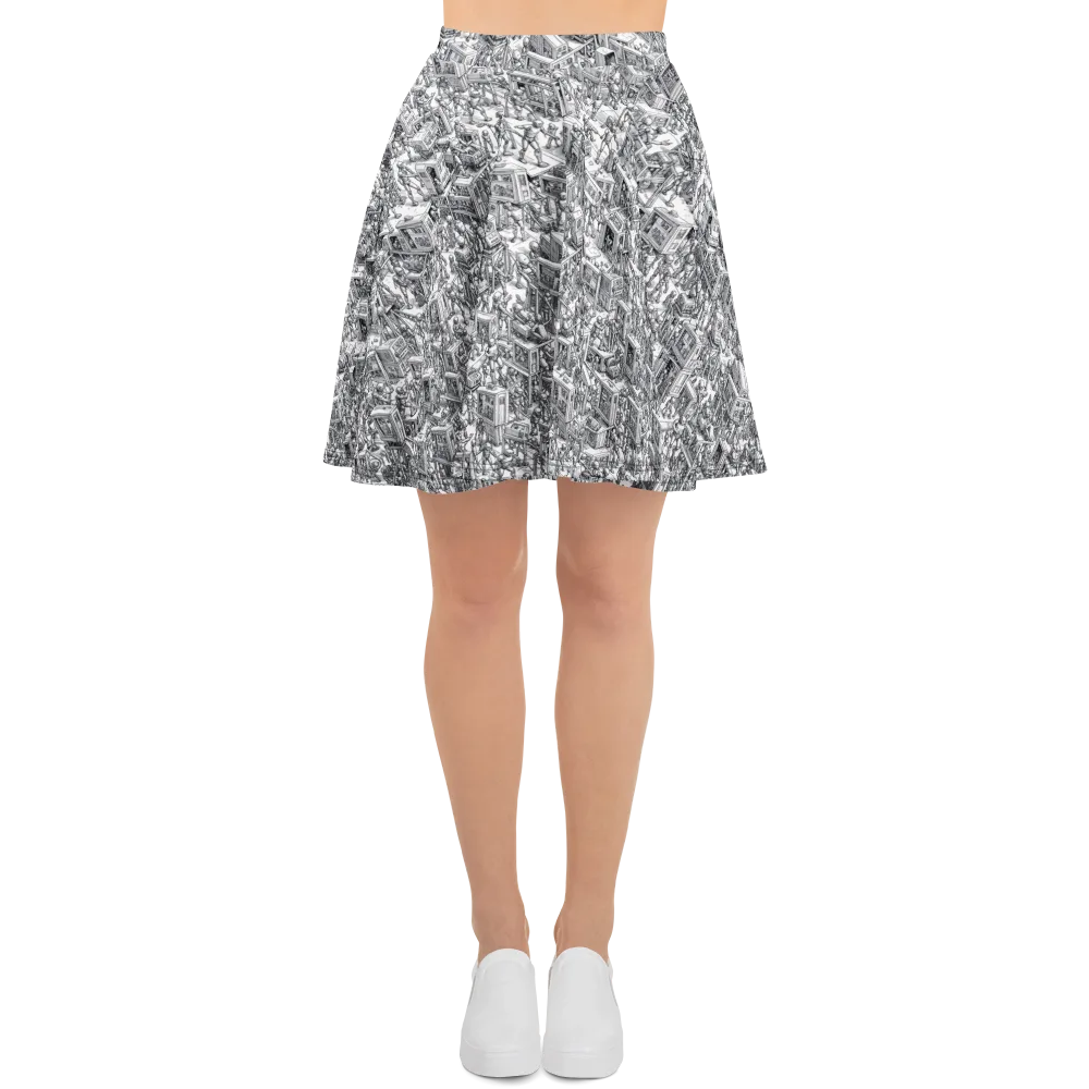 Machina Menagerie on Skater Skirt — Front