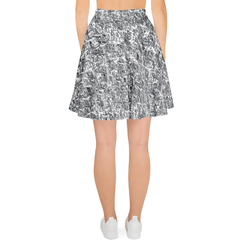 Machina Menagerie on Skater Skirt — Back