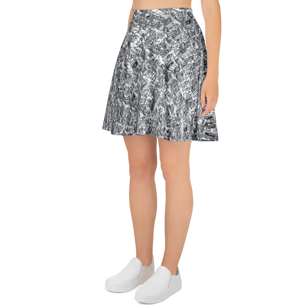 Machina Menagerie on Skater Skirt — Left