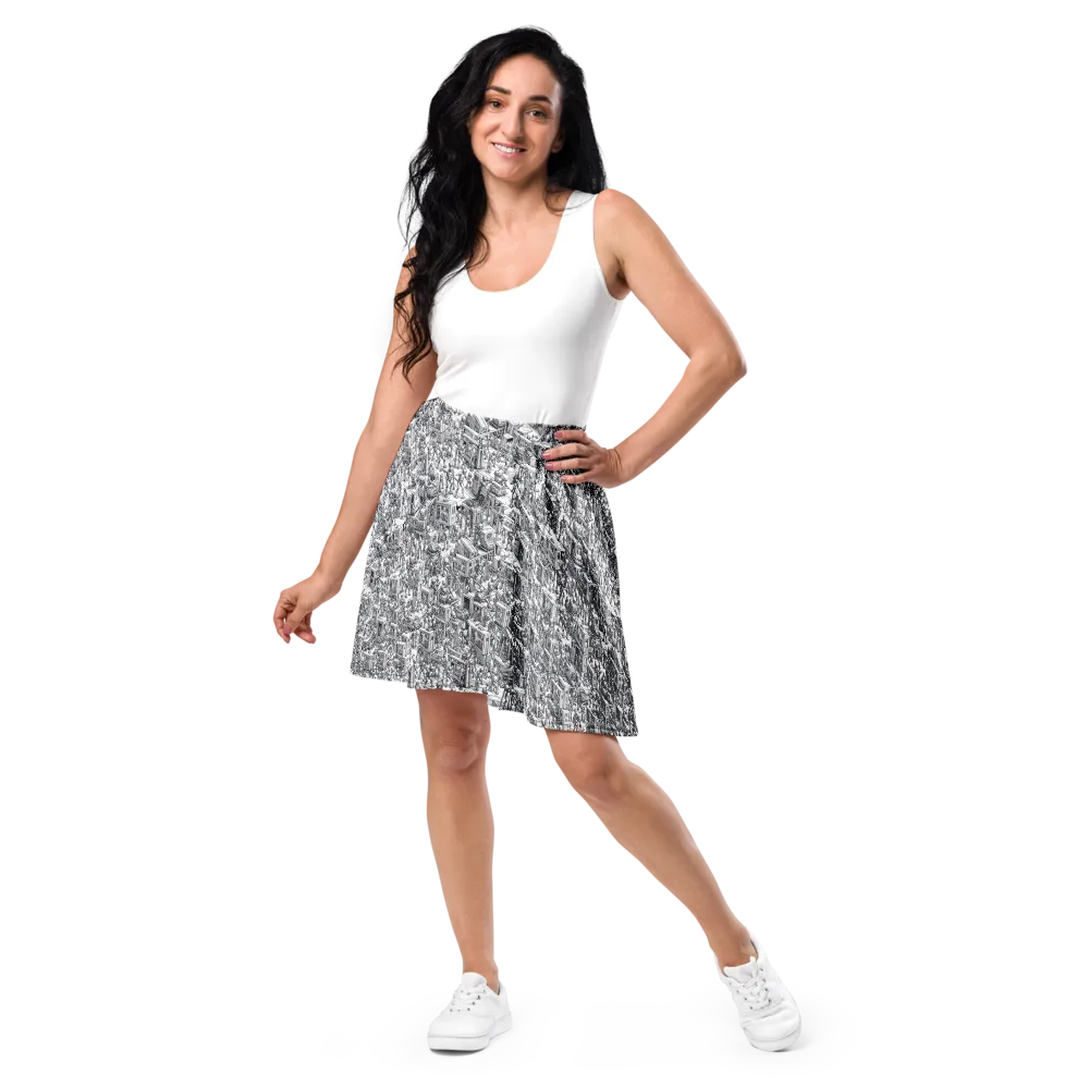 Machina Menagerie on Skater Skirt — Front