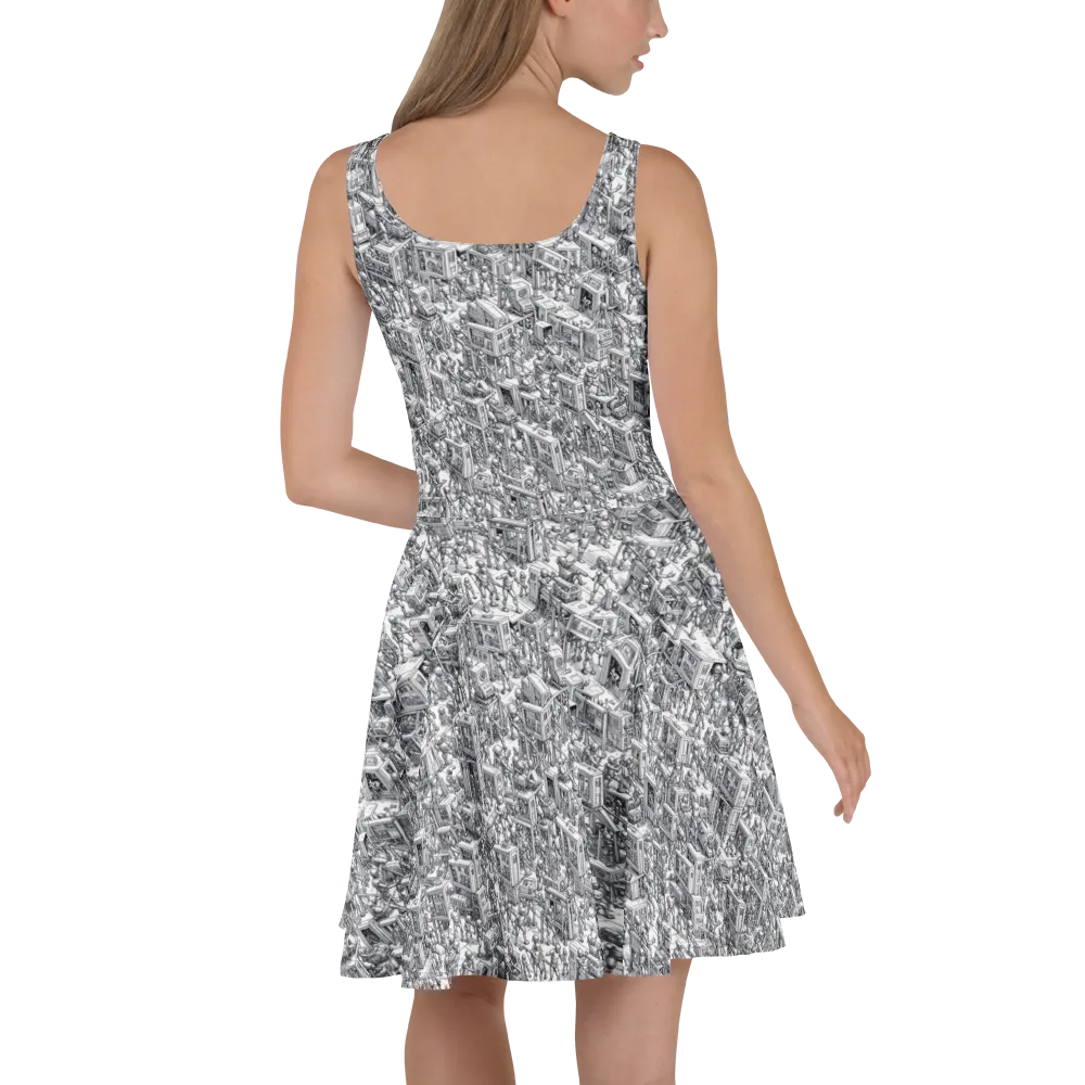 Machina Menagerie on Skater Dress — Back