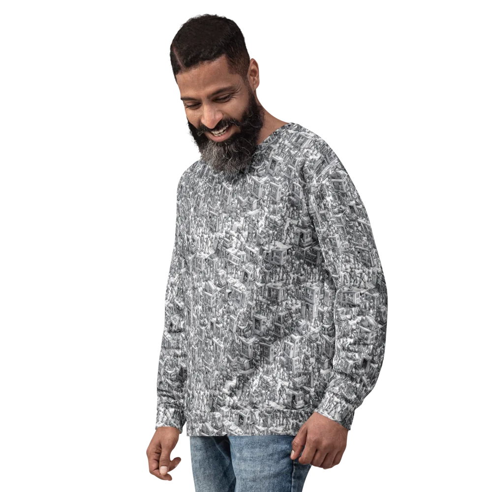 Machina Menagerie on Sweatshirt — Left Front