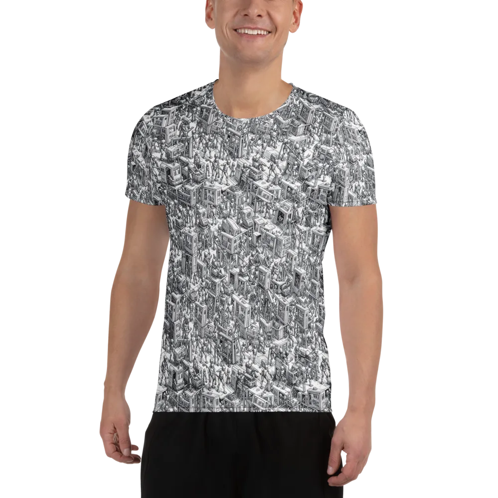 Machina Menagerie on Men's Athletic T-Shirt — Front