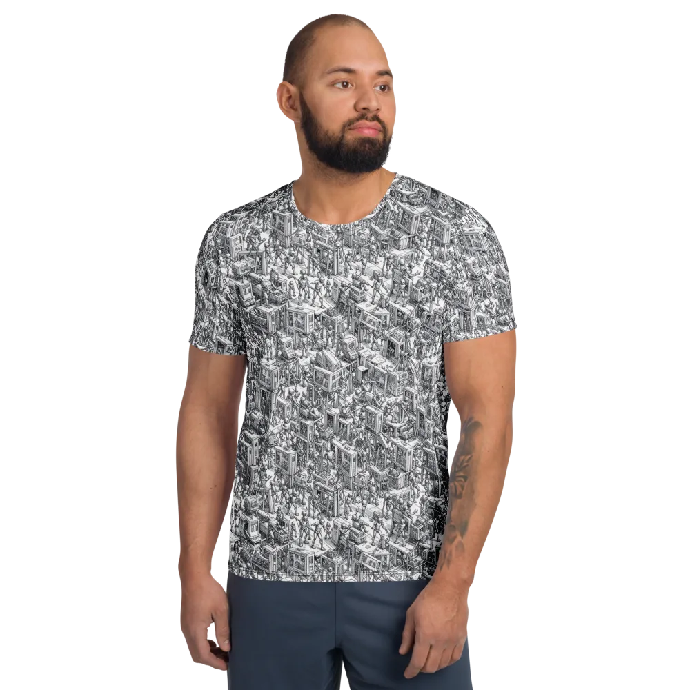 Machina Menagerie on Men's Athletic T-Shirt — Front