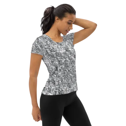 Machina Menagerie on a Women's Athletic T-Shirt