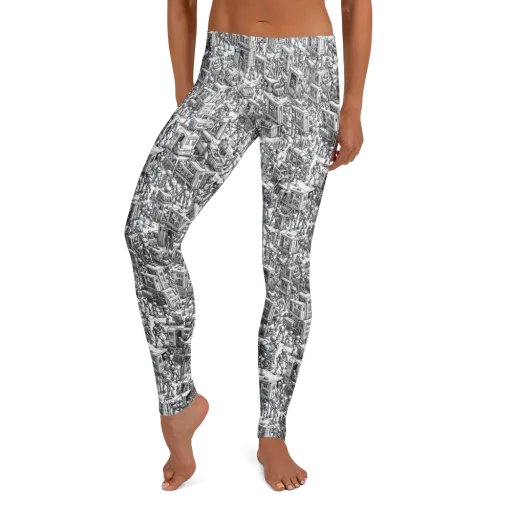 Machina Menagerie on a Leggings