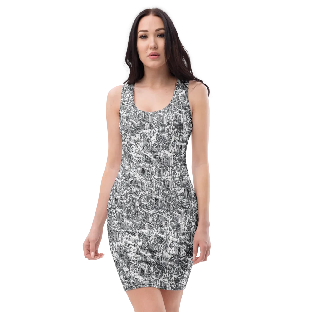 Machina Menagerie on Bodycon Dress — Front
