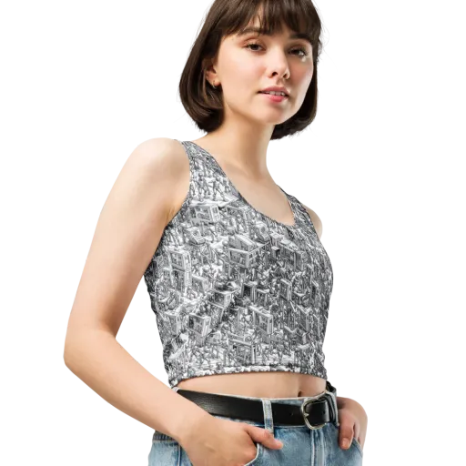 Machina Menagerie on a Crop Top