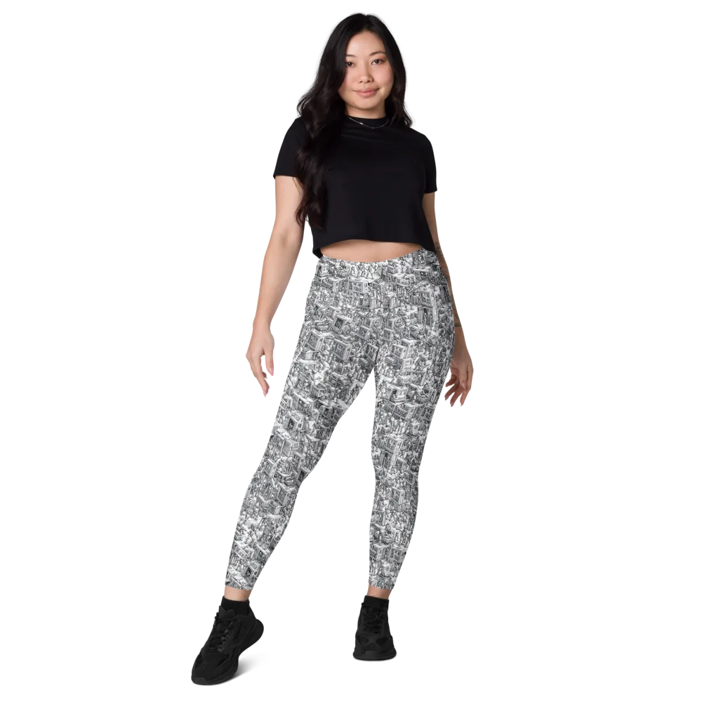 Machina Menagerie on Leggings with Pockets — Front