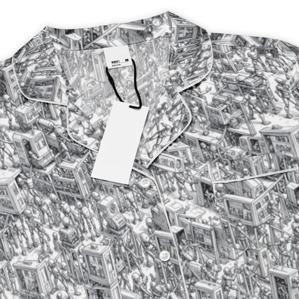 Machina Menagerie on Women's Short Sleeve Pajama Top — Product details