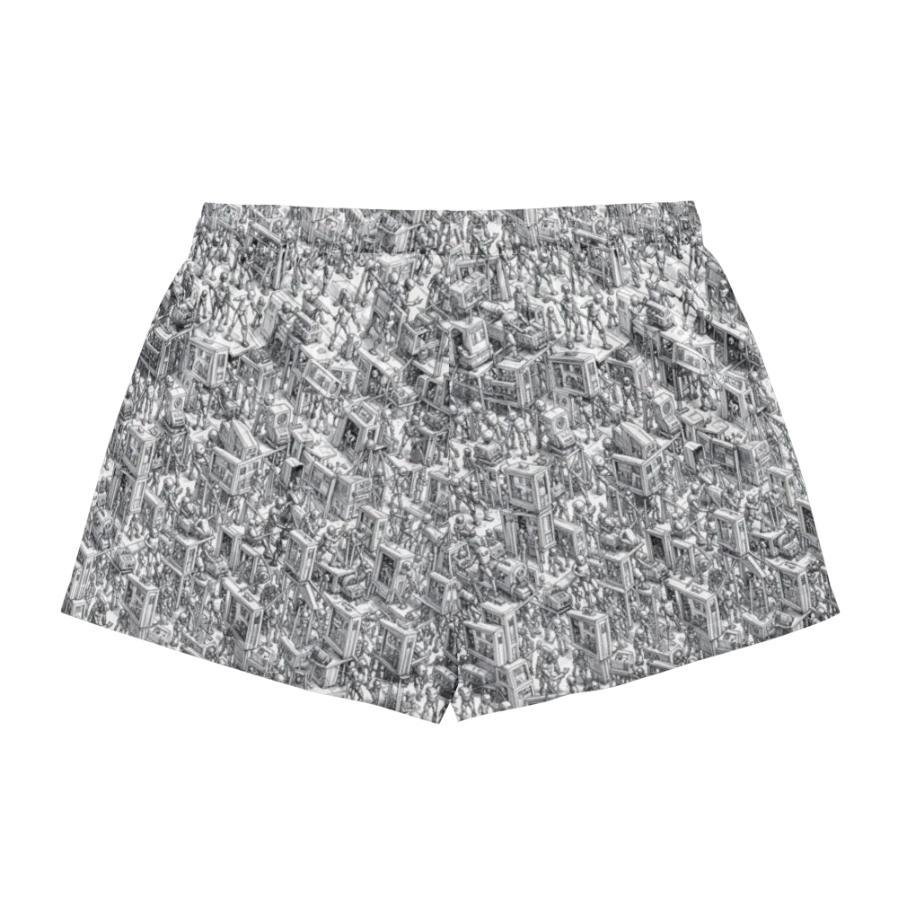 Machina Menagerie on Women's Pajama Shorts — Back