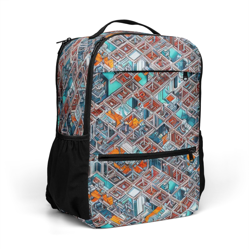 Vermilion Grid on Utility Backpack — Right Front