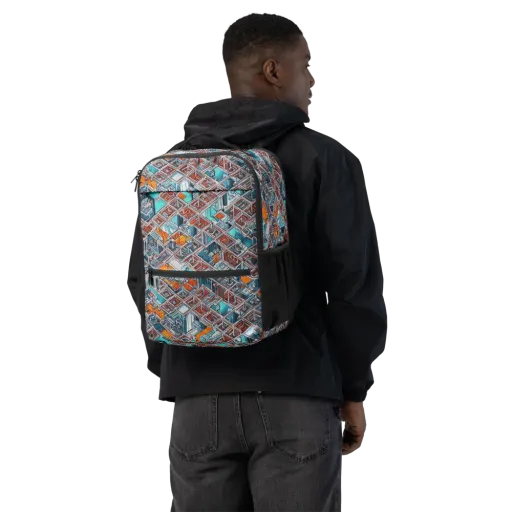 Vermilion Grid on a Utility Backpack