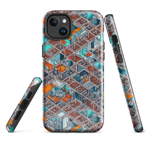 Vermilion Grid on a MagSafe Tough Case for iPhone®