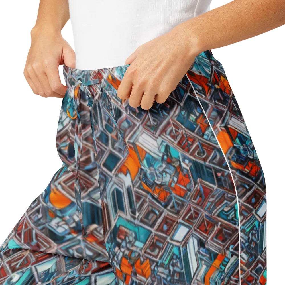 Vermilion Grid on Women's Pajama Pants — Product details