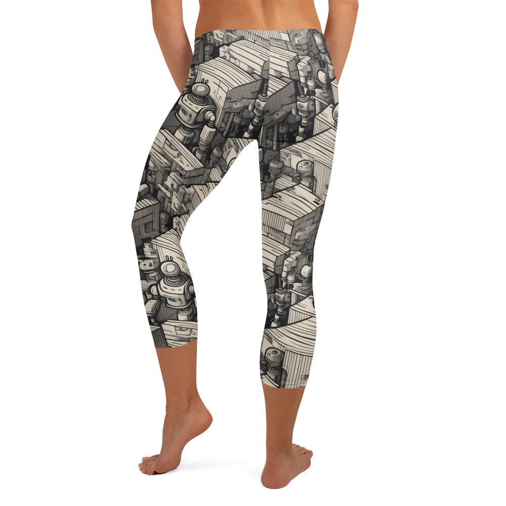 Clockwork Quarter on Capri Leggings — Back
