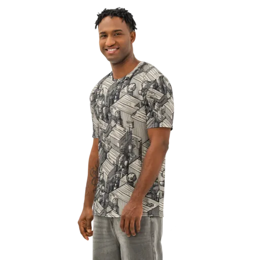 Clockwork Quarter on a Men's Cotton Crew Neck T-Shirt